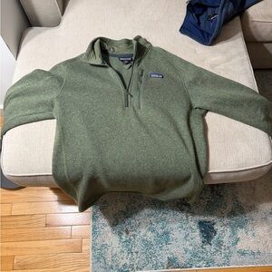 Patagonia Men's Olive Zip-Up Sweater
